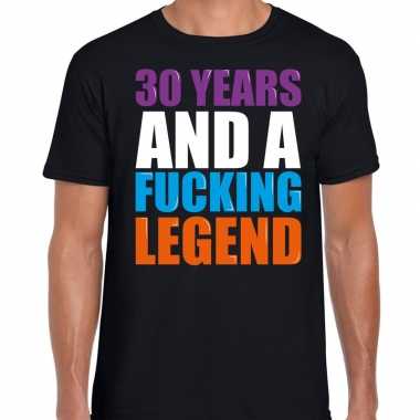 30 year cadeau / verjaardag t-shirt zwart voor heren