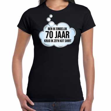 70 jaar verjaardag kado shirt / kleding 70 jaar zwart voor dames