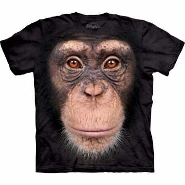 All-over print t-shirt met chimpansee aap