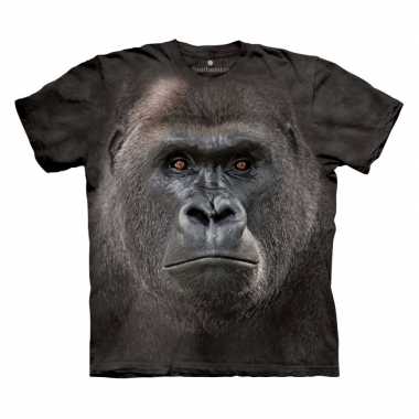 All-over print t-shirt met gorilla