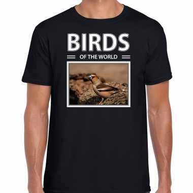 Appelvink foto t-shirt zwart voor heren - birds of the world cadeau shirt appelvinkjes liefhebber