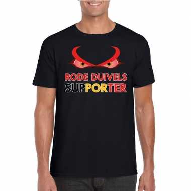 Belgie rode duivels supporter shirt zwart heren