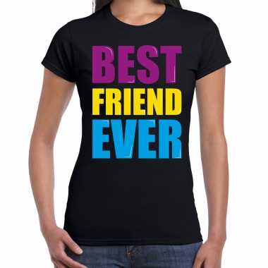Best friend ever / beste vriend ooit fun / verjaardag t-shirt zwart voor dames