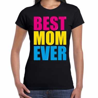 Best mom ever / beste moeder ooit fun / verjaardag t-shirt zwart voor dames