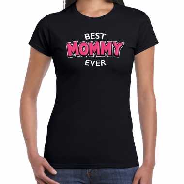 Best mommy ever kado shirt / kleding voor moederdag / verjaardag zwart dames