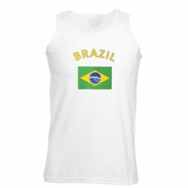 Brazilie vlaggen tanktop/ t-shirt