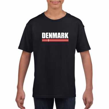 Deense supporter t-shirt zwart voor kinderen