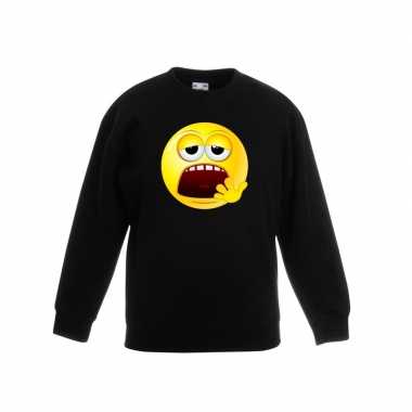 Emoticon moe sweater zwart kinderen