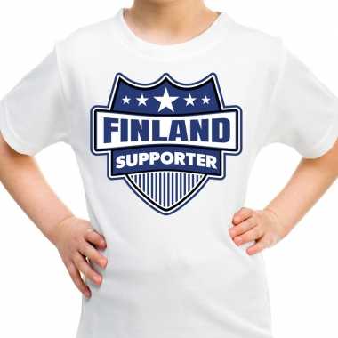 Finland supporter shirt wit voor kinderen