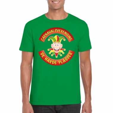 Fun t-shirt limburgse carnavalsvereniging groen voor heren