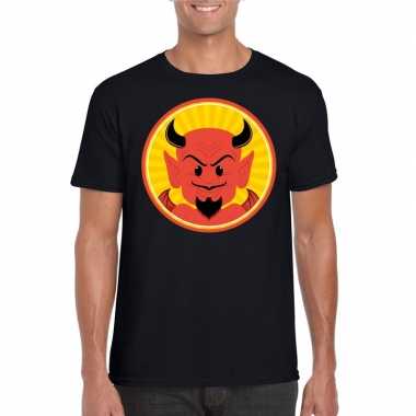 Halloween shirt zwart heren rode duivels