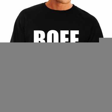 Heren fun text sweater boef zwart