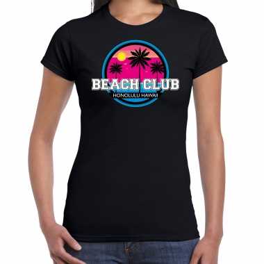 Honolulu hawaii beach club shirt party outfit / kleding zwart voor dames