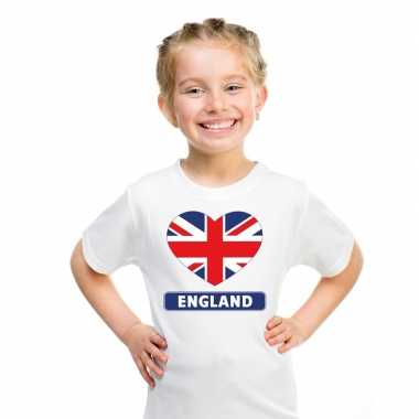 I love engeland t-shirt wit kinderen