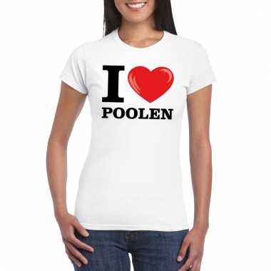 I love poolen t-shirt wit dames