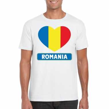 I love roemenie t-shirt wit heren