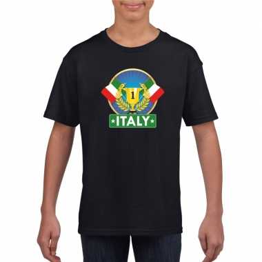 Italie kampioen shirt zwart kinderen