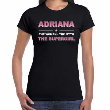 Naam adriana the women, the myth the supergril shirt zwart cadeau shirt
