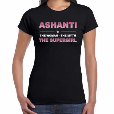 Naam ashanti the women, the myth the supergirl shirt zwart cadeau shirt
