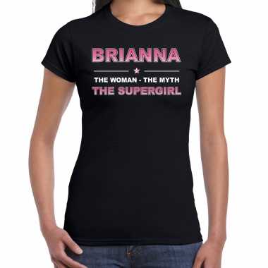 Naam brianna the women, the myth the supergirl shirt zwart cadeau shirt