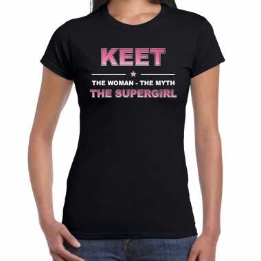 Naam keet the women, the myth the supergirl shirt zwart cadeau shirt