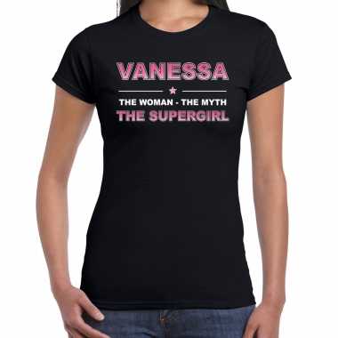 Naam vanessa the women, the myth the supergirl shirt zwart cadeau shirt