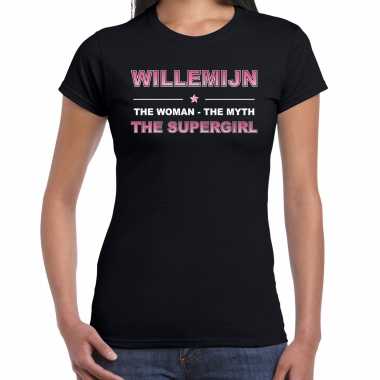 Naam willemijn the women, the myth the supergirl shirt zwart cadeau shirt