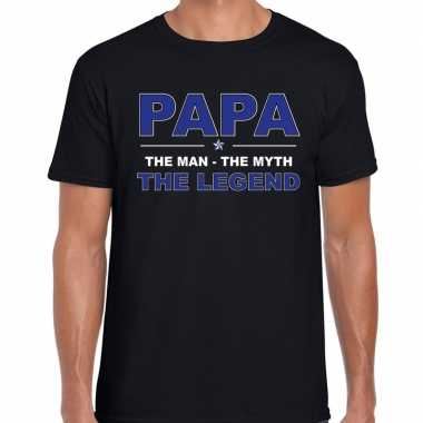 Papa the legend shirt heren zwart vaderdag cadeau