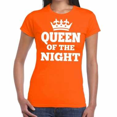 Queen of the night shirt oranje dames