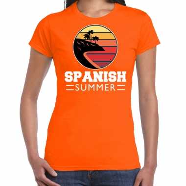 Spanish summer shirt party outfit / kleding oranje voor dames spaanse zomer strandfeest