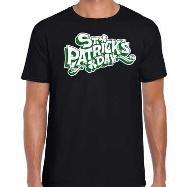 St. patrick's day t-shirt zwart heren