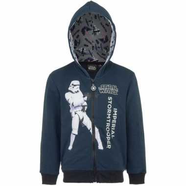 Star wars hooded sweater vest voor jongens