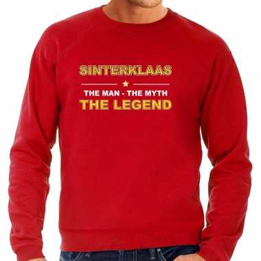The man, the myth the legend sinterklaas sweater / trui rood voor heren