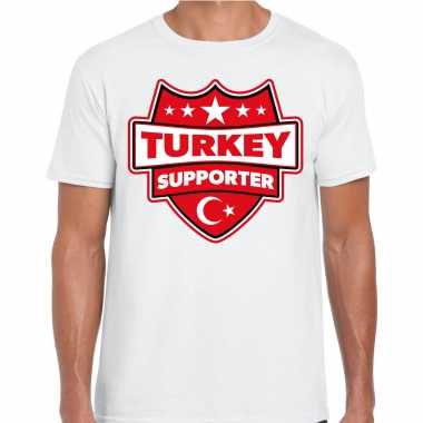 Turkije / turkey supporter t-shirt wit voor heren