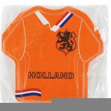 Voetbal shirt servetten oranje