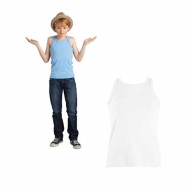 Wit kinder t-shirt zonder mouwen