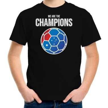 Wk voetbal shirt australie fan we are the champions zwart voor kinderen