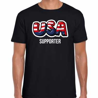Zwart fan shirt / kleding usa supporter ek/ wk voor heren