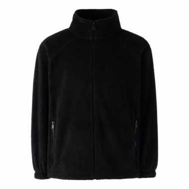 Zwart polyester fleece vest met rits voor meisjes