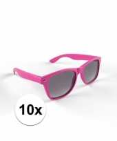 10x trendy zonnebrillen roze voor volwassenen