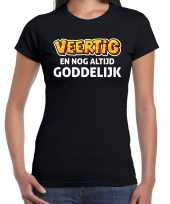 40 jaar verjaardag shirt zwart dames veertig en goddelijk cadeau t-shirt
