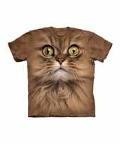 All over print kids t-shirt bruine kat