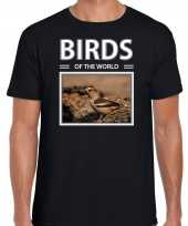 Appelvink foto t shirt zwart voor heren birds of the world cadeau shirt appelvinkjes liefhebber