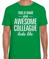Awesome colleague fun t-shirt groen voor heren