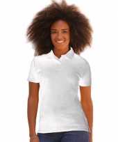 Bedrijfskleding wit dames poloshirt katoenblend