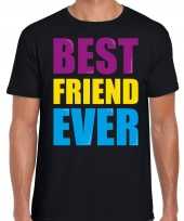 Best friend ever beste vriend ooit fun verjaardag t-shirt zwart voor heren