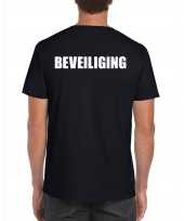 Beveiliging t shirt zwart voor heren