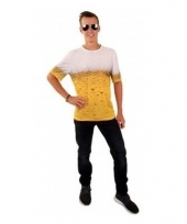 Bierprint t-shirt voor volwassenen