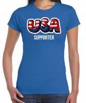 Blauw fan shirt kleding usa supporter ek wk voor dames