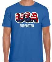 Blauw fan shirt kleding usa supporter ek wk voor heren